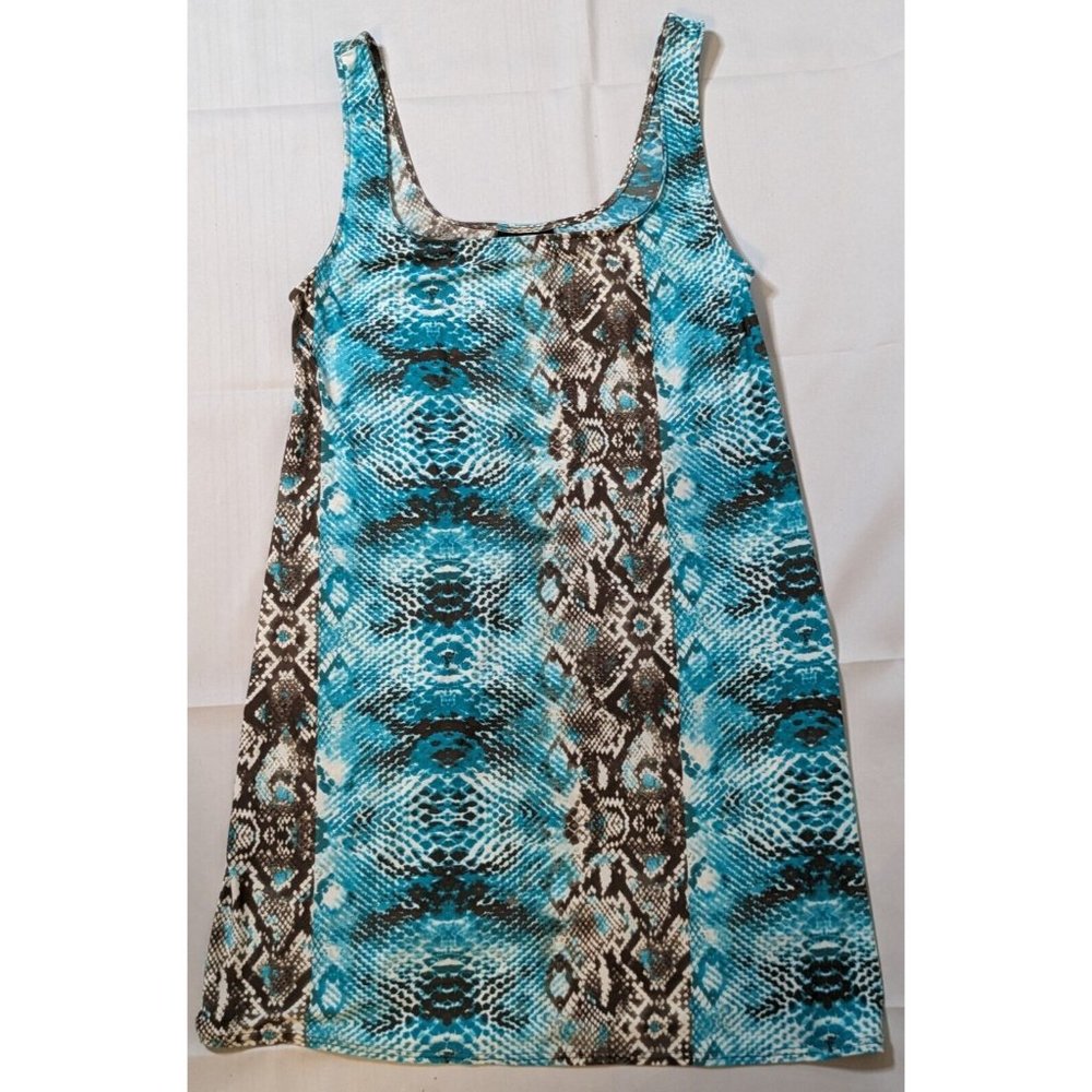Coco Reef Lightweight Swimsuit Women Cover Up Tank Dress Sea Blue Sz Small